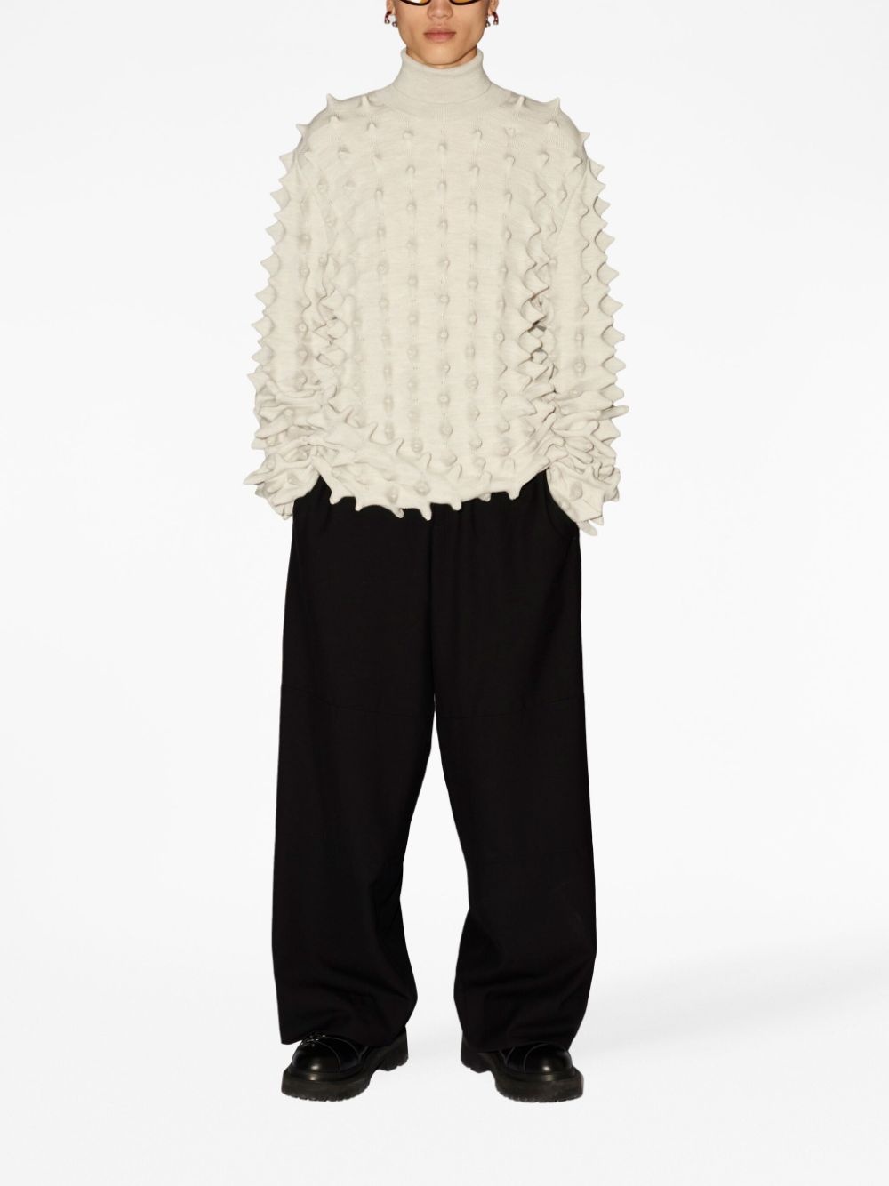 spiked turtleneck jumper - 2