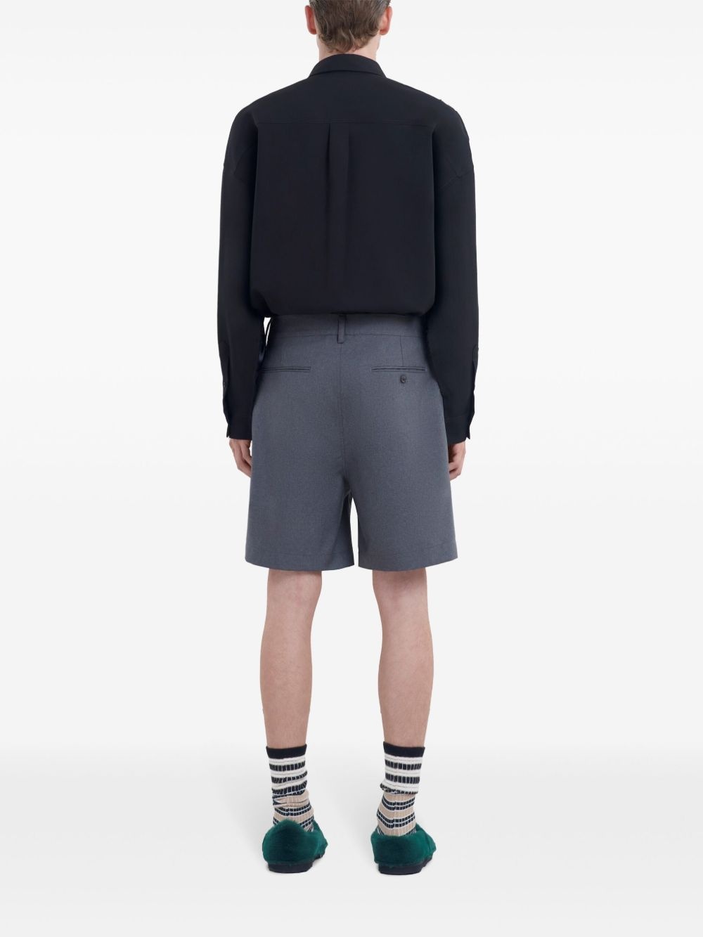 virgin-wool tailored shorts - 4
