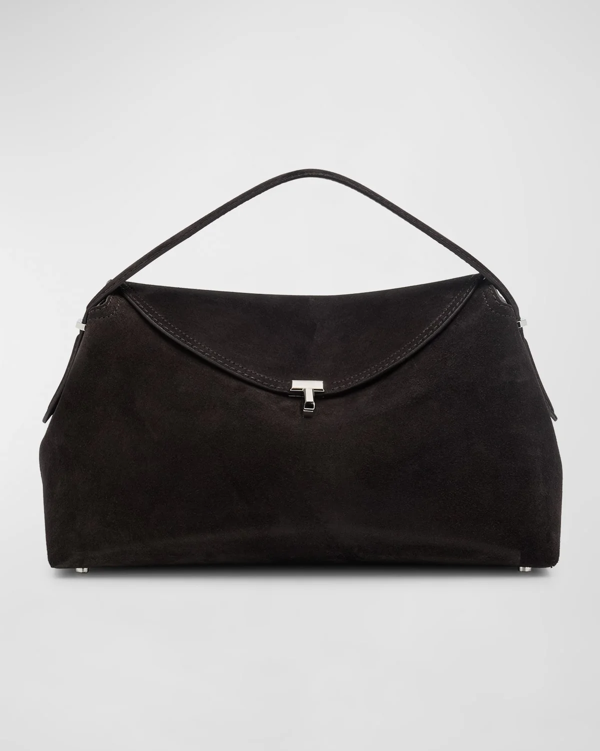 T-Lock Suede Top-Handle Bag - 1