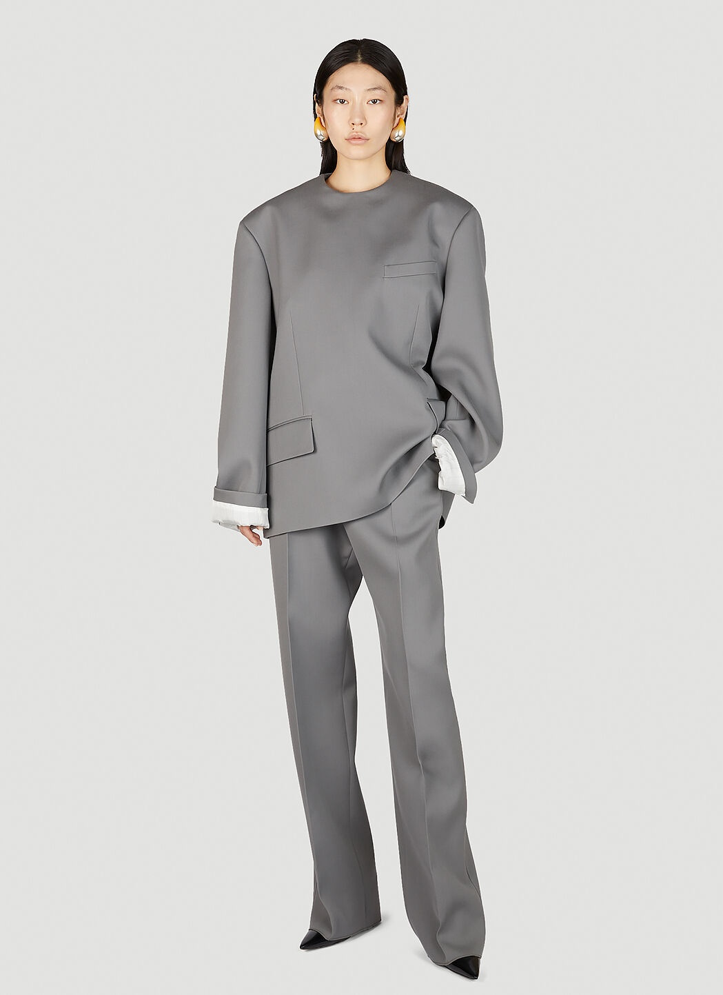 BOTTEGA VENETA コンパクトウールジャケット Bottega Veneta Compact Wool Jacket | lncc | REVERSIBLE