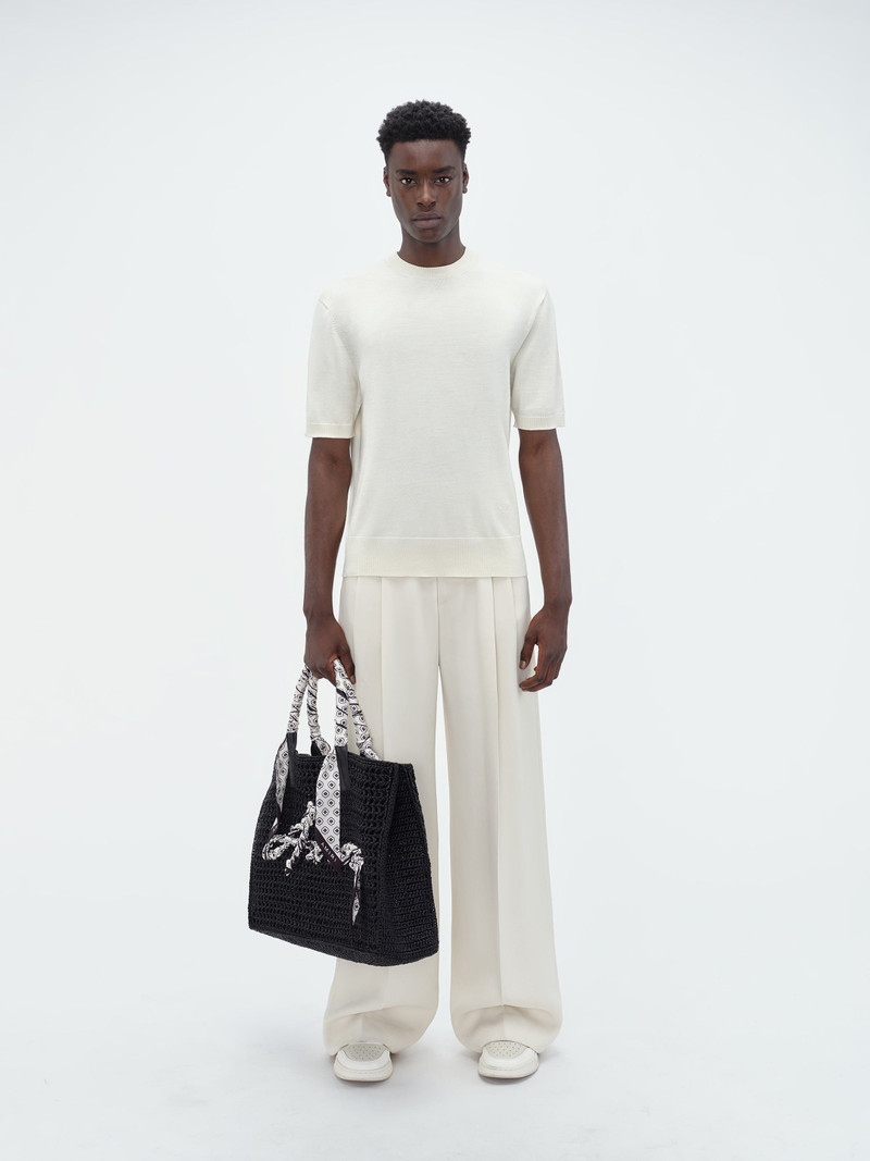 OPEN WEAVE RAFFIA TOTE BAG 5