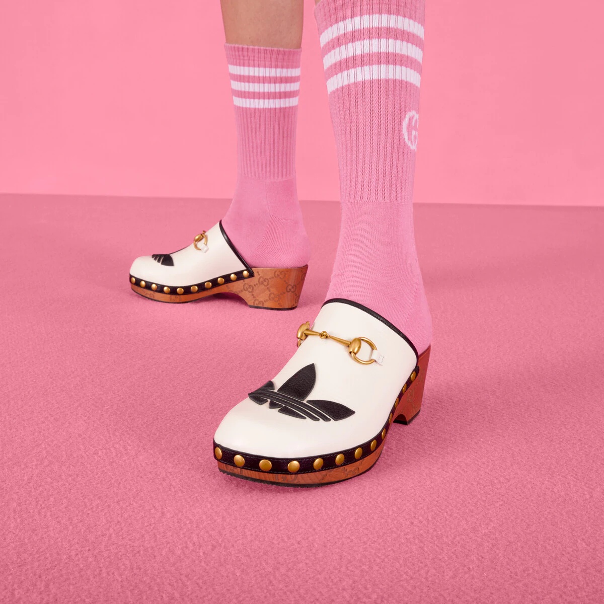 新品 Gucci x Adidas Women’s Horsebit clog NEW GUCCI x ADIDAS™ WOMEN'S LEATHER HORSEBIT CLOG GUCCI 37.5