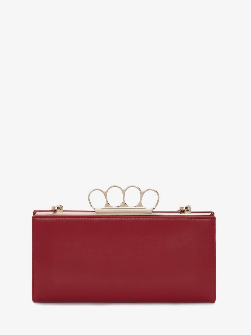 The Four Ring Case With Chain in Cherry - 3