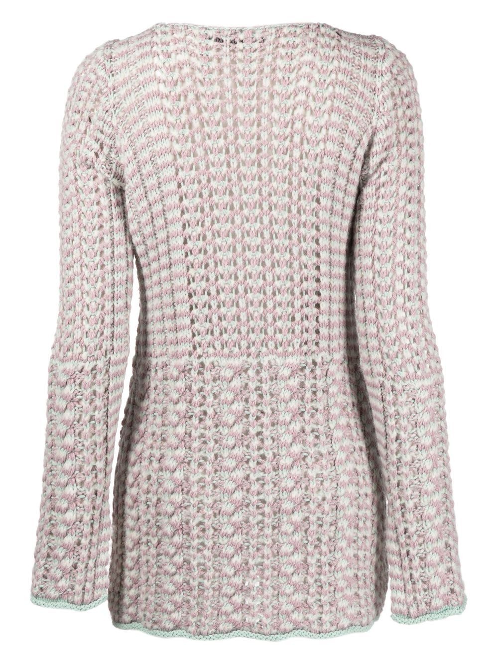 textured cable-knit jumper - 2