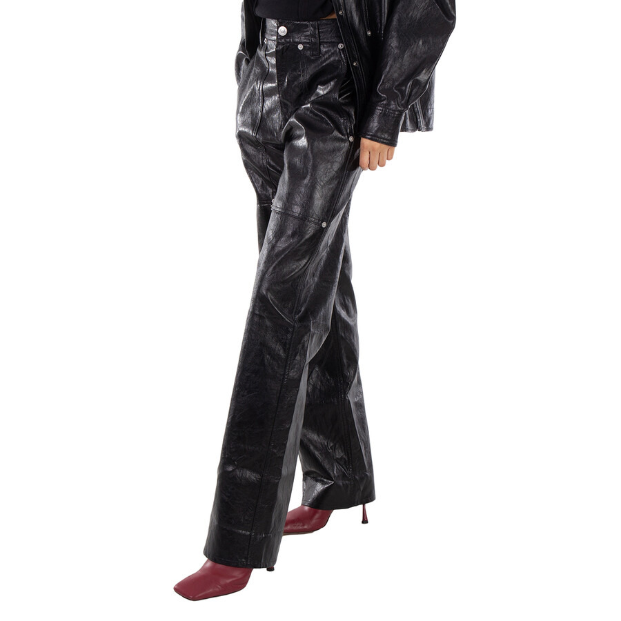 Isabel Marant Ariete Straight-Leg Leather Pants - 2