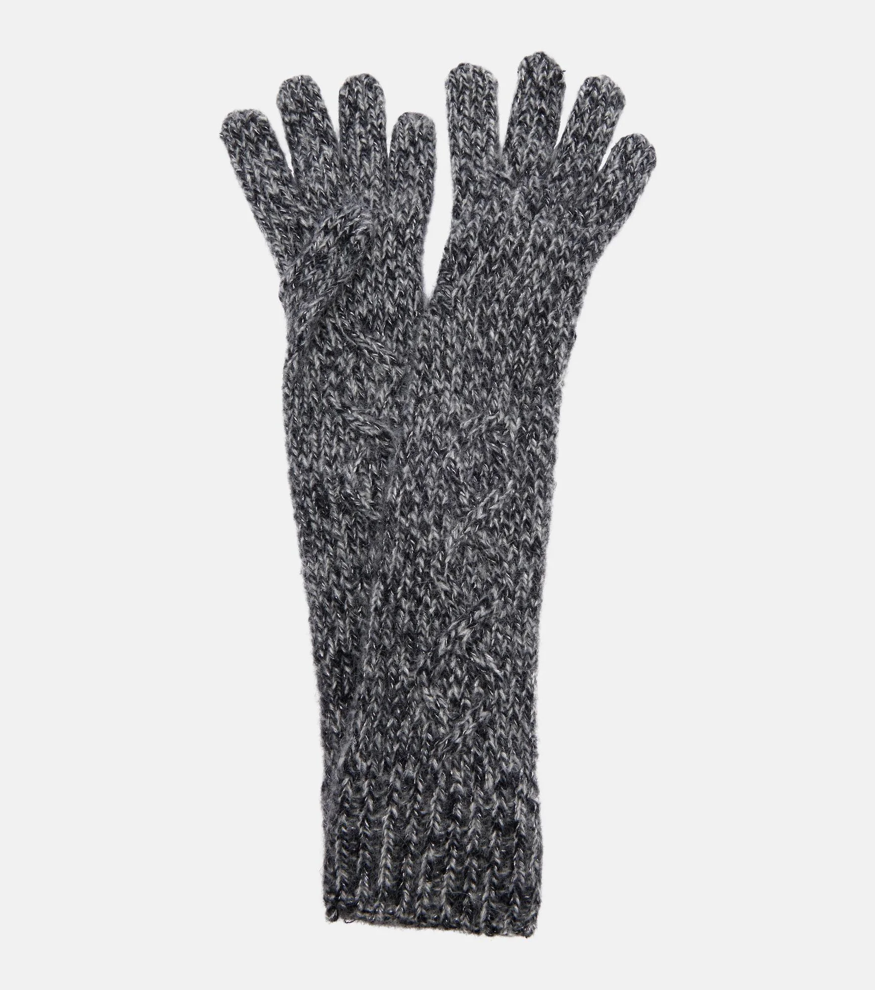 Embroidered alpaca-blend gloves - 1