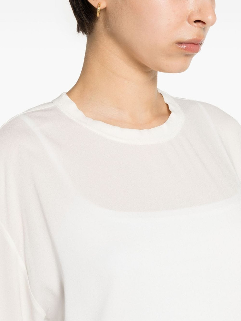 chiffon-crepe T-shirt 5