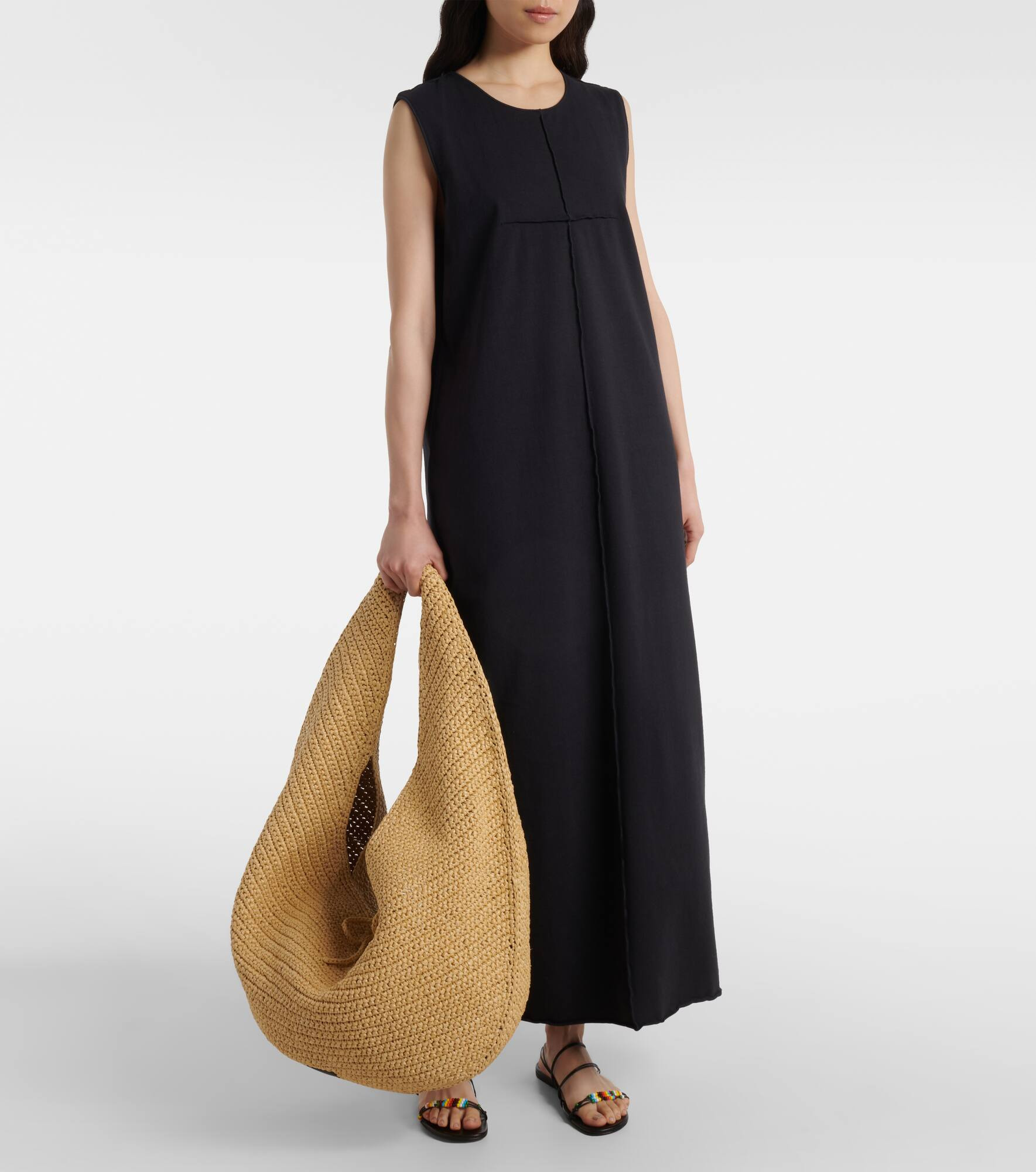 Olivia Large raffia tote bag - 5