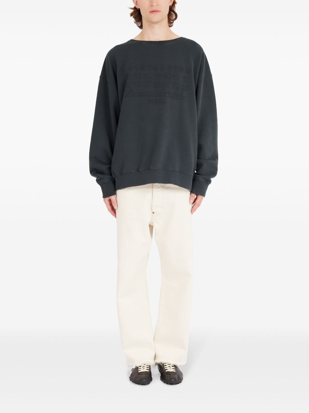 numbers motif sweater - 2