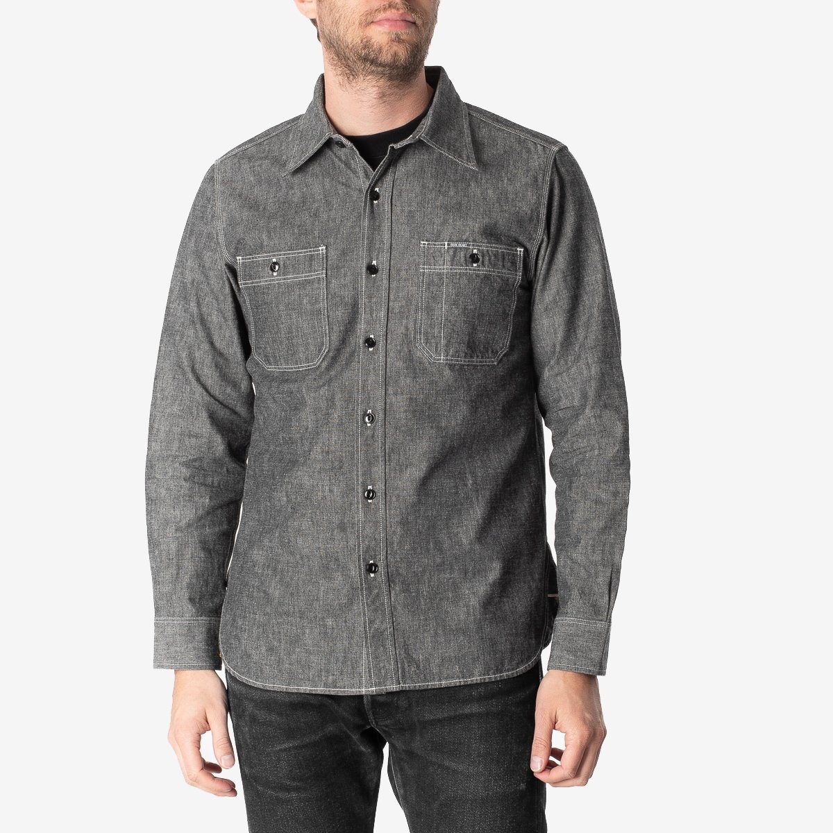10oz Selvedge Chambray Work Shirt - Black - 2