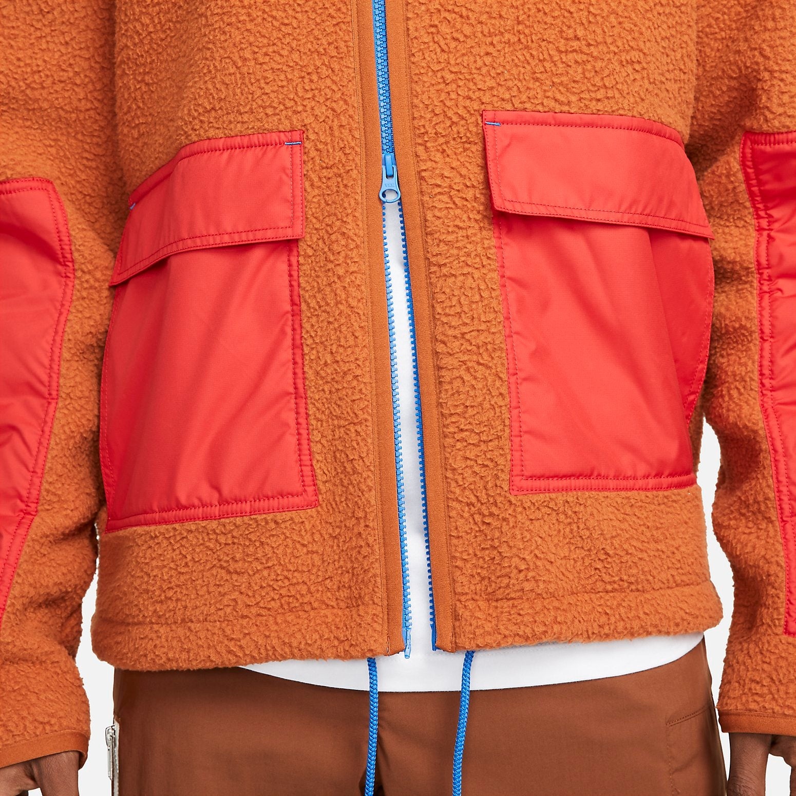 Nike sportswear sherpa jacket 'Orange' DD5022-246 - 3