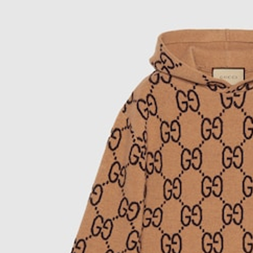 Gucci GG Wool Hooded Sweatshirt 'Camel Ebony' 770582-XKDSL-2667 - 4