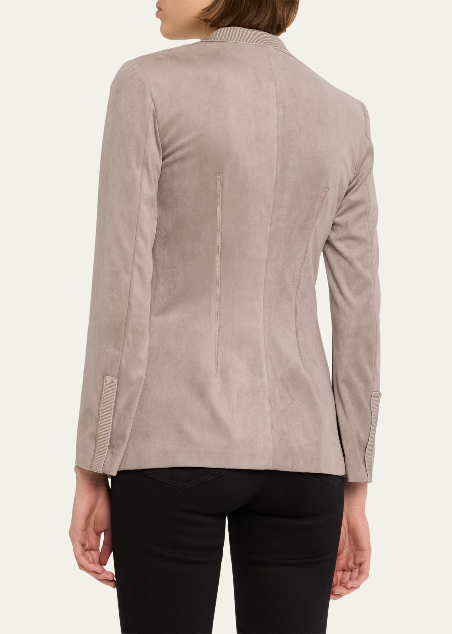 Ultra-Suede Tailored Blazer Jacket - 3