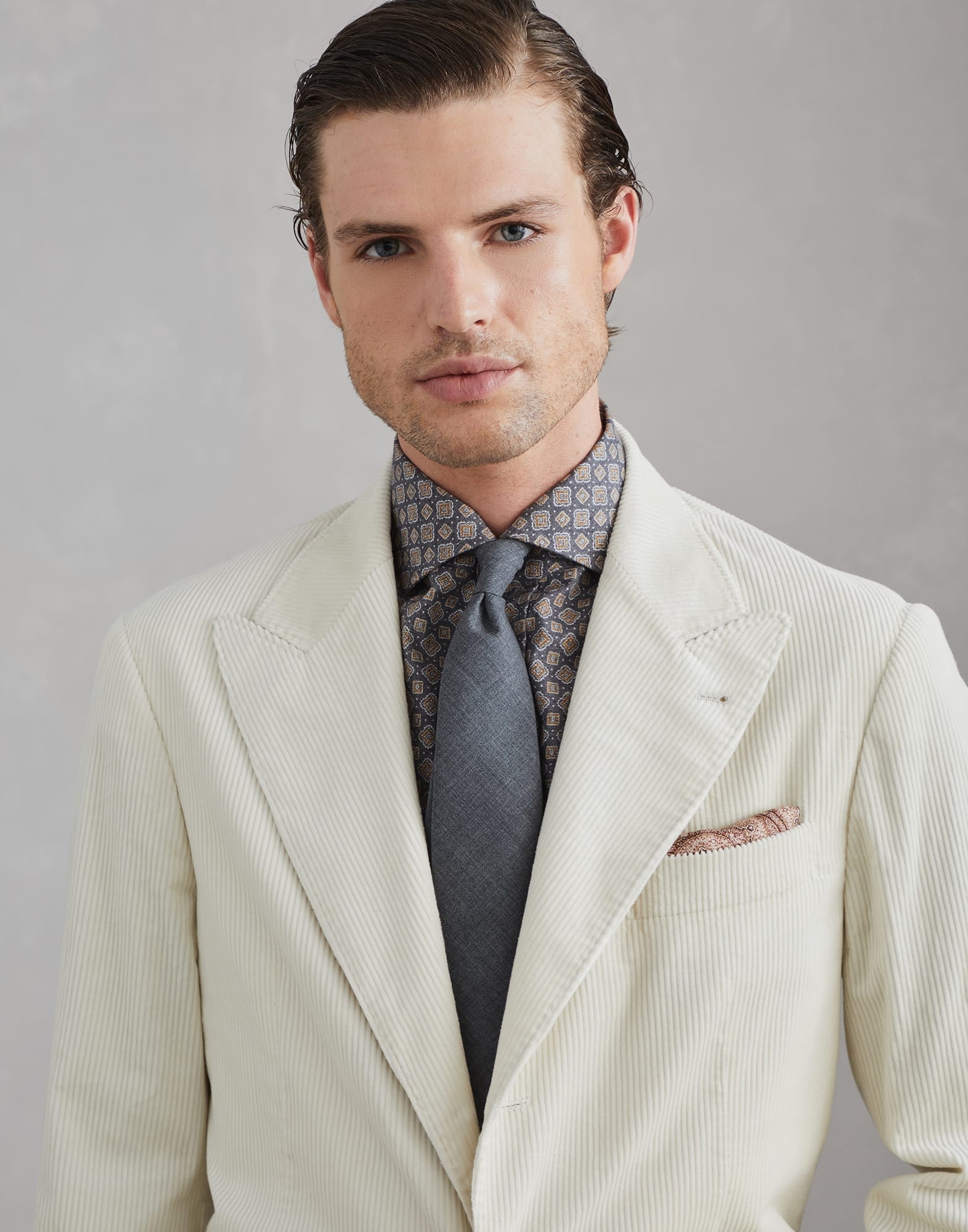 Silk pocket square with paisley design - 3
