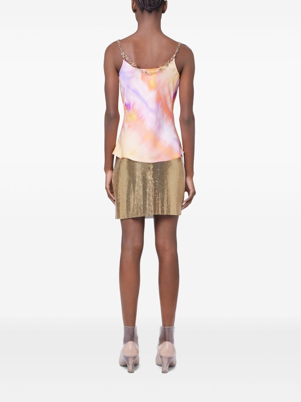 printed satin top - 4