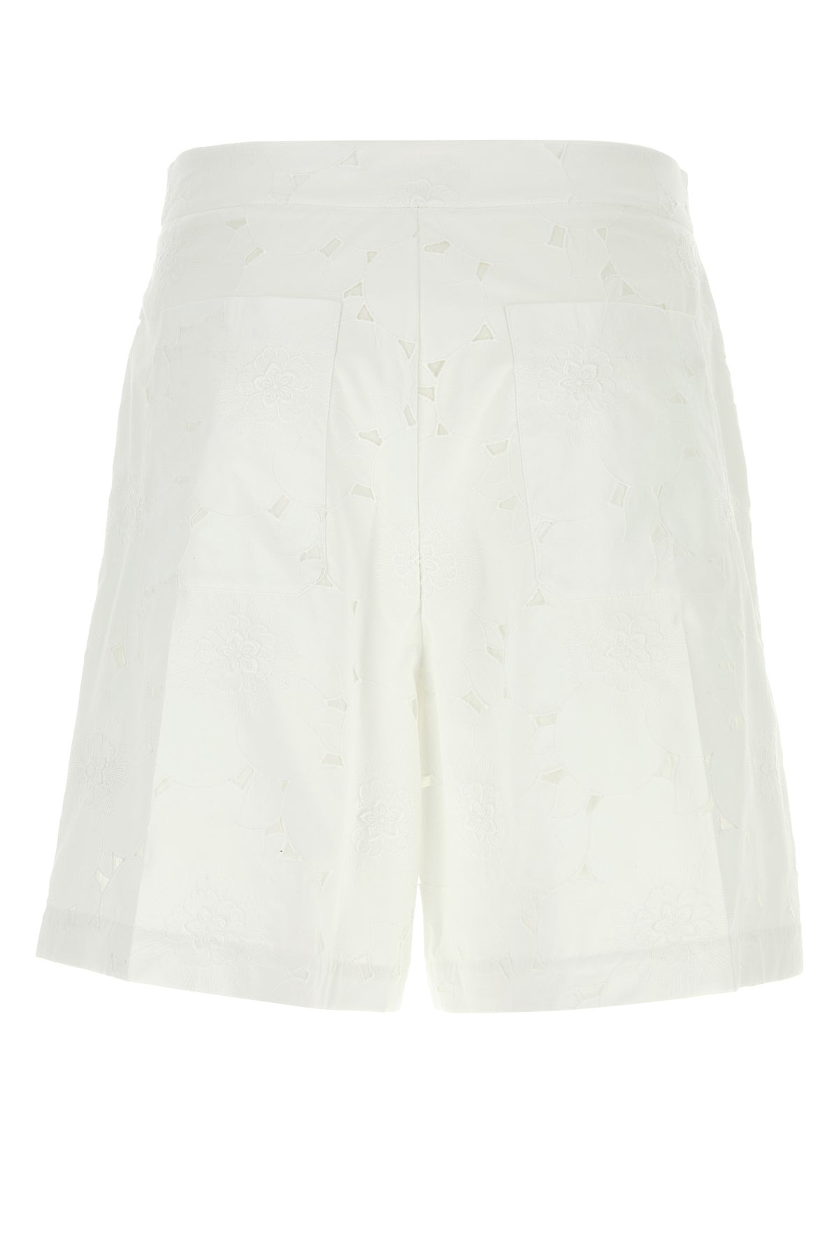 White cotton blend bermuda shorts - 2