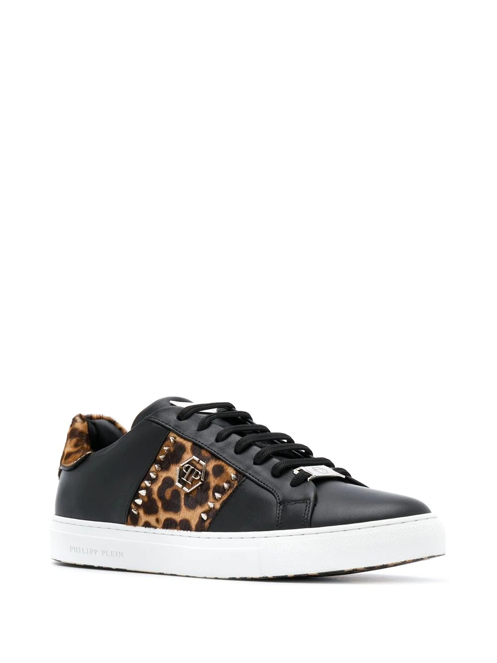 leopard-print low-top sneakers  - 2