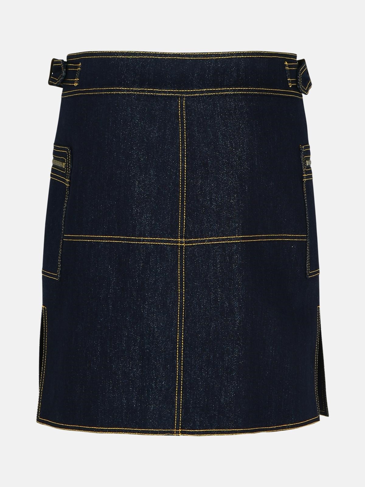 DARK BLUE DENIM MINISKIRT - 3