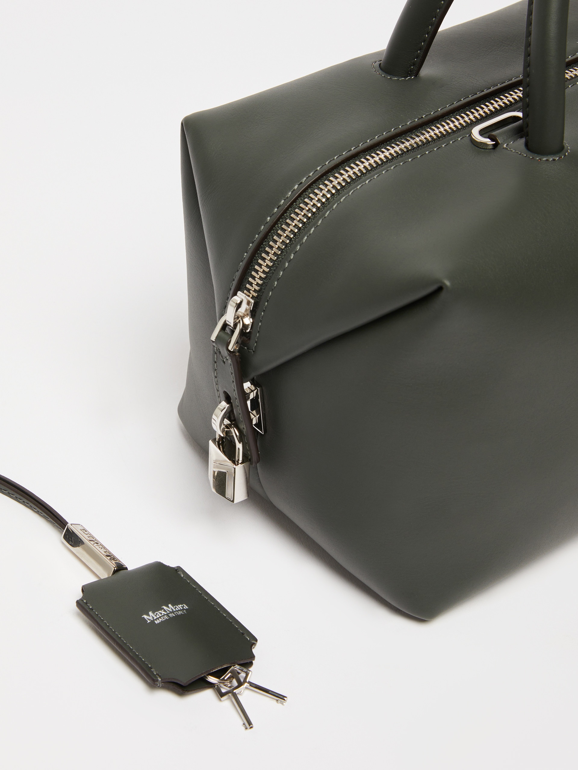HOLDALLM Medium shiny leather satchel bag - 4