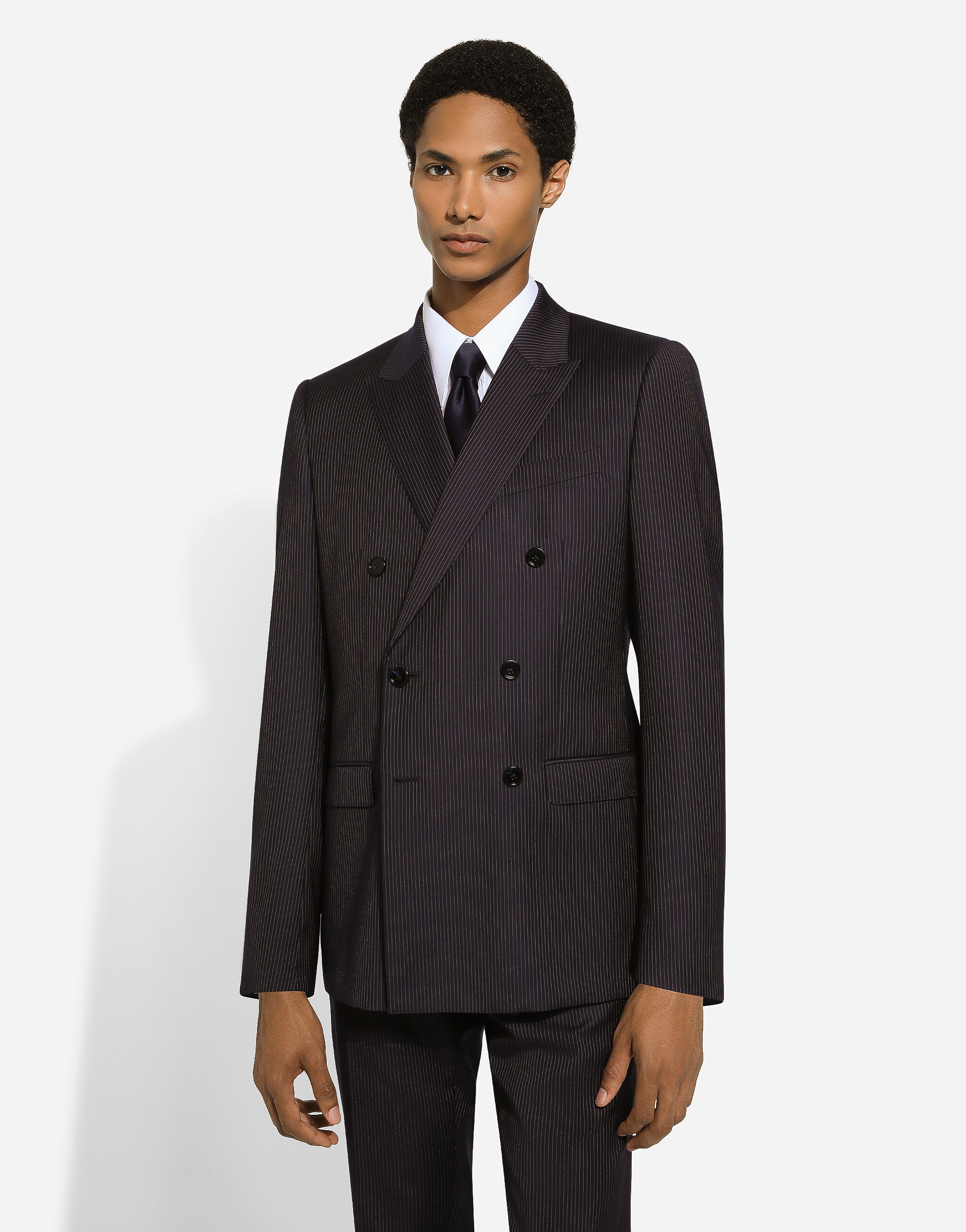 Pinstripe double-breasted Martini-fit suit - 4