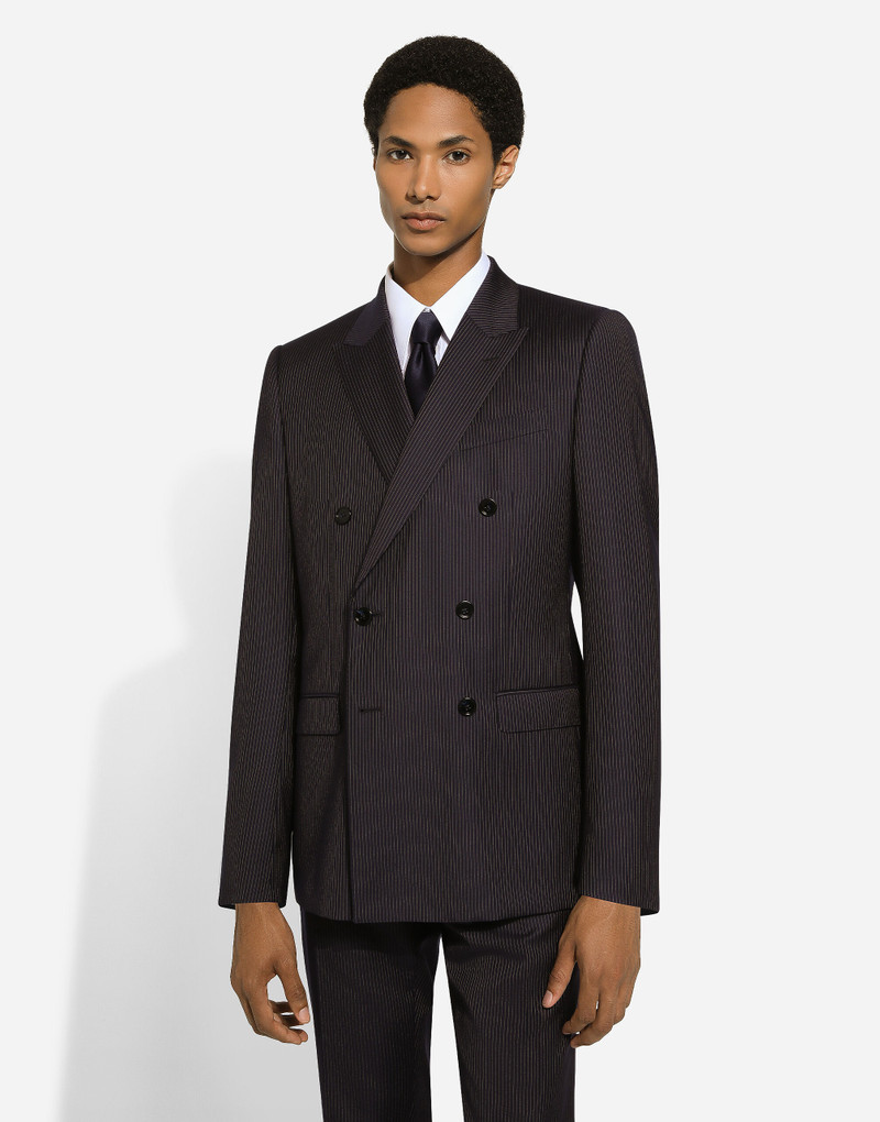 Pinstripe double-breasted Martini-fit suit 4