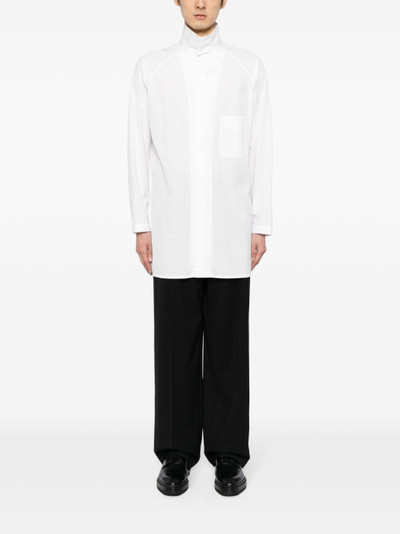 Yohji Yamamoto raglan-sleeves cotton shirt outlook