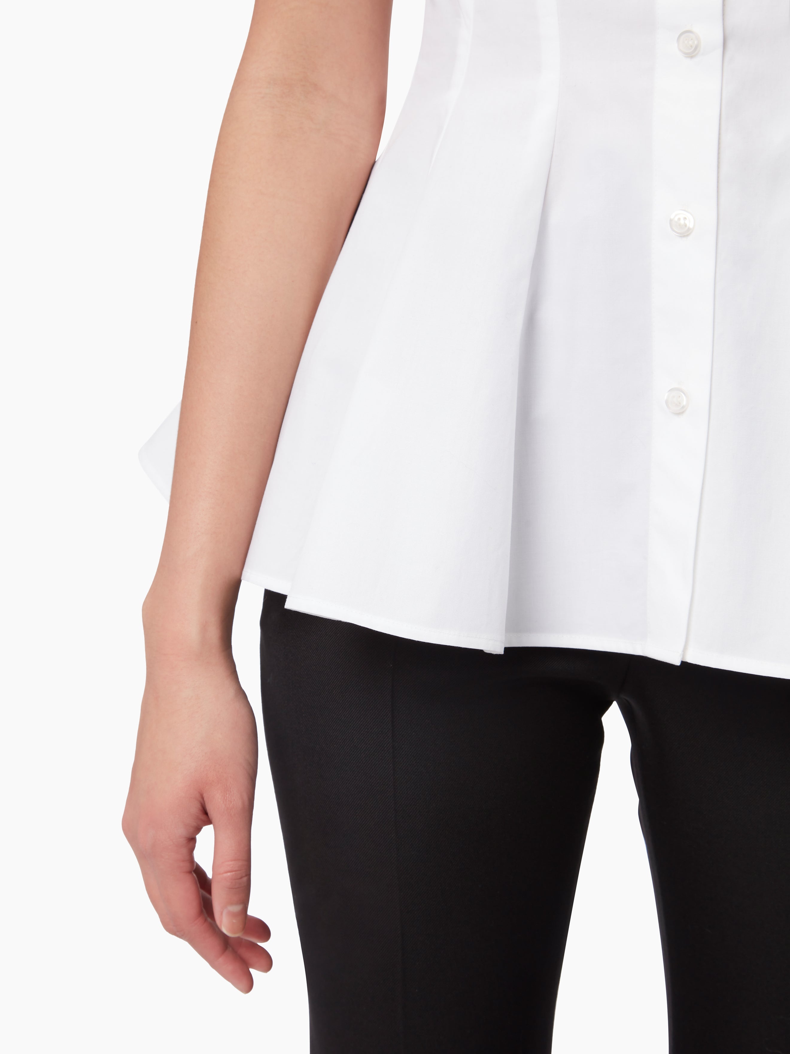 COTTON POPLIN PEPLUM SHIRT - 4