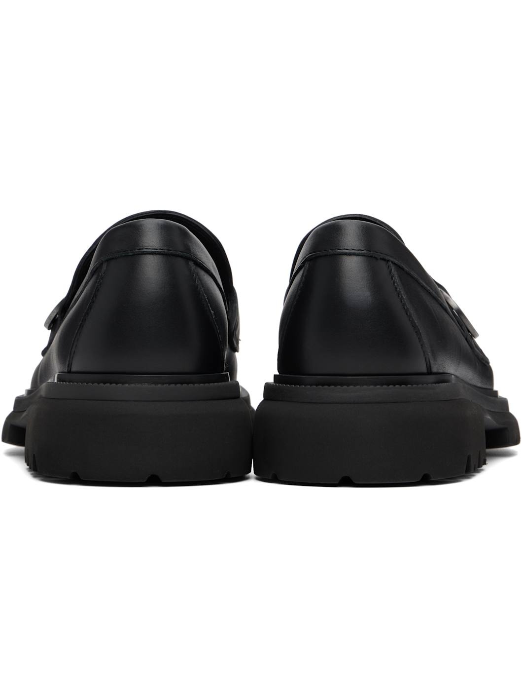 Black Gancini Ornament Loafers - 2