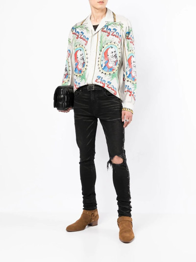 AMIRI graphic-print silk shirt outlook