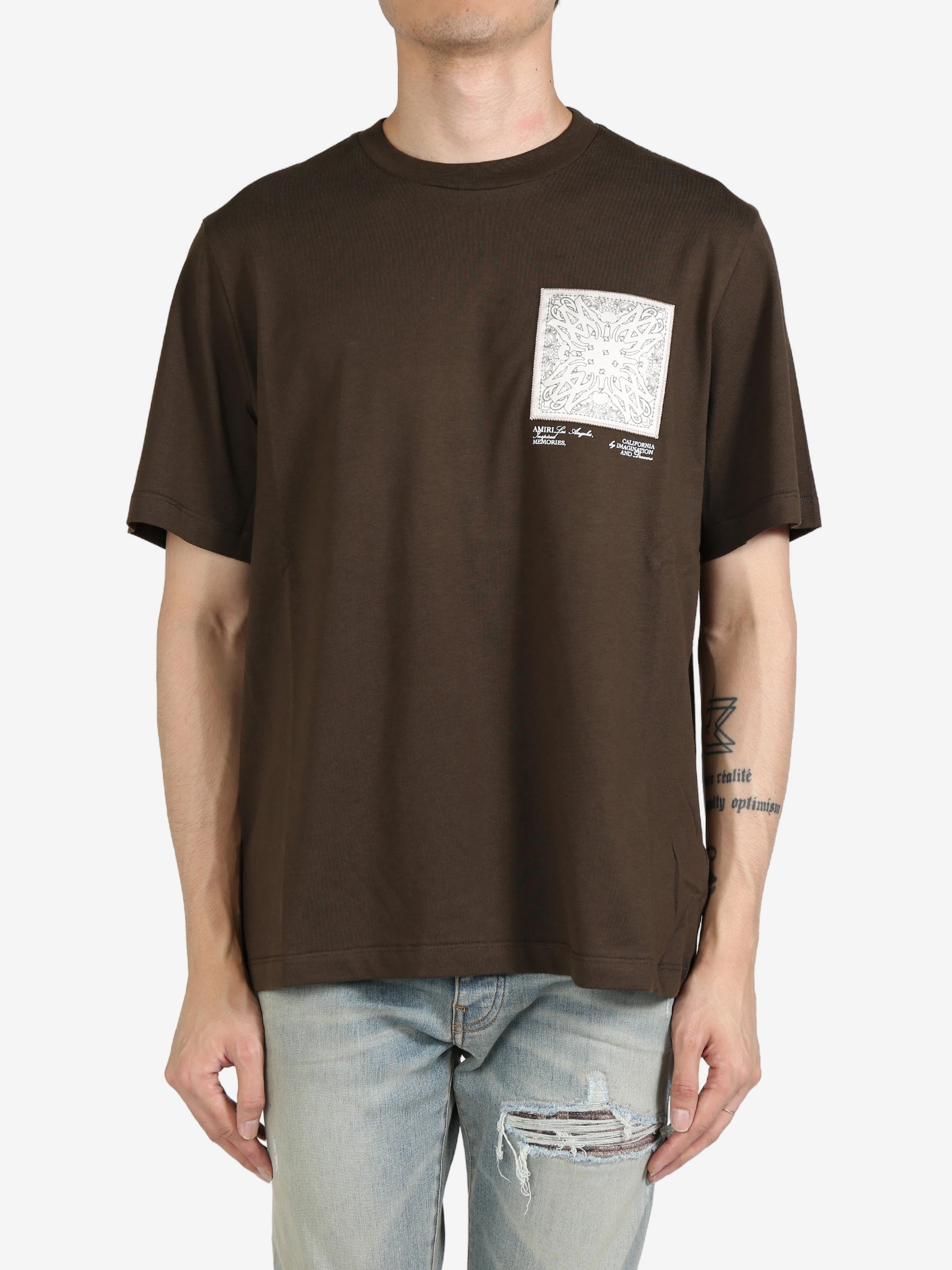 AMIRI Men MA Bandana Silk Applique Tee - 1