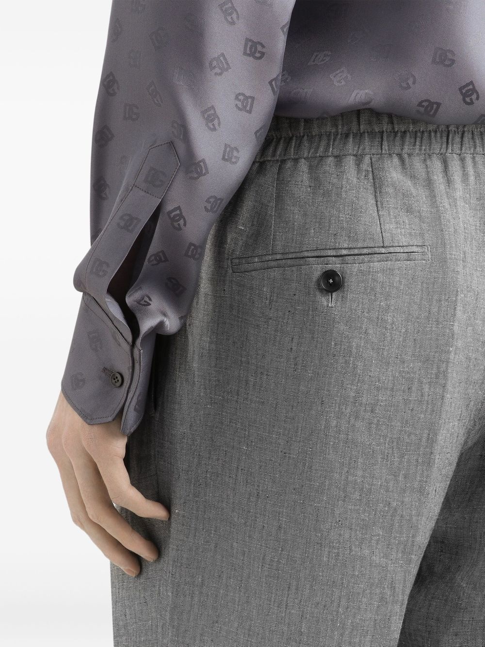 drawstring pleated trousers - 5