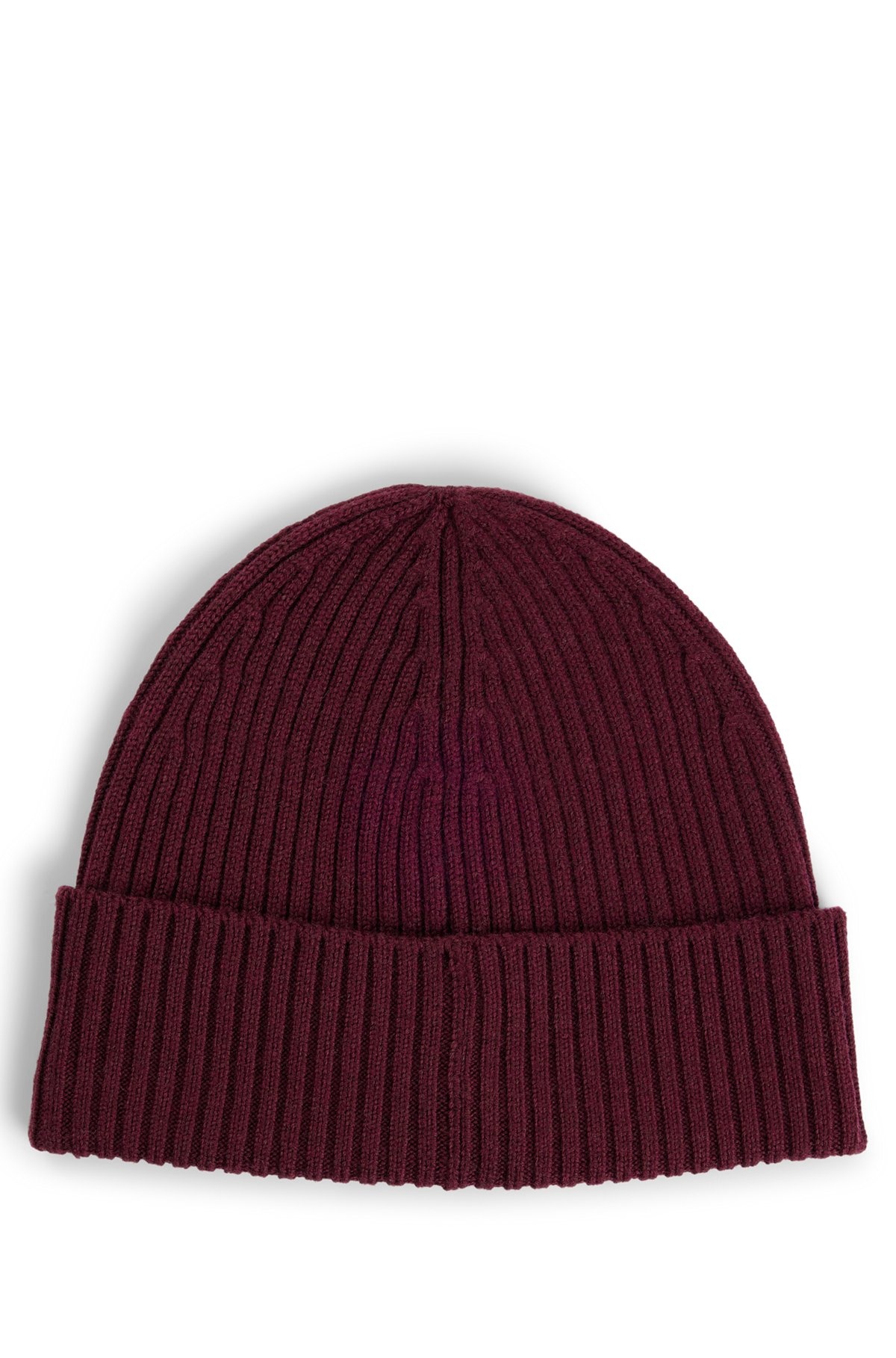 VIRGIN-WOOL BEANIE HAT WITH STACKED LOGO 2