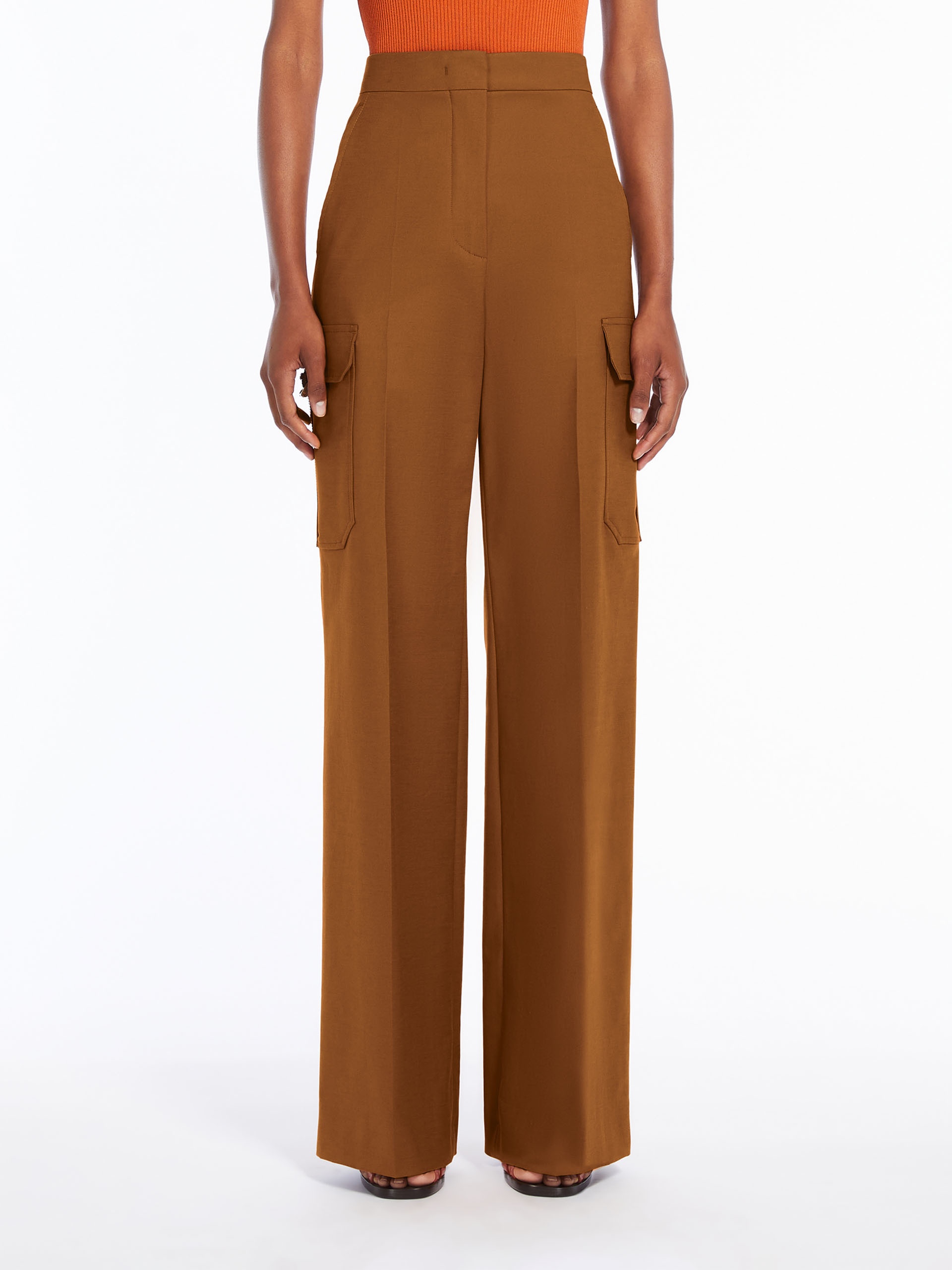Stretch satin wide trousers - 3