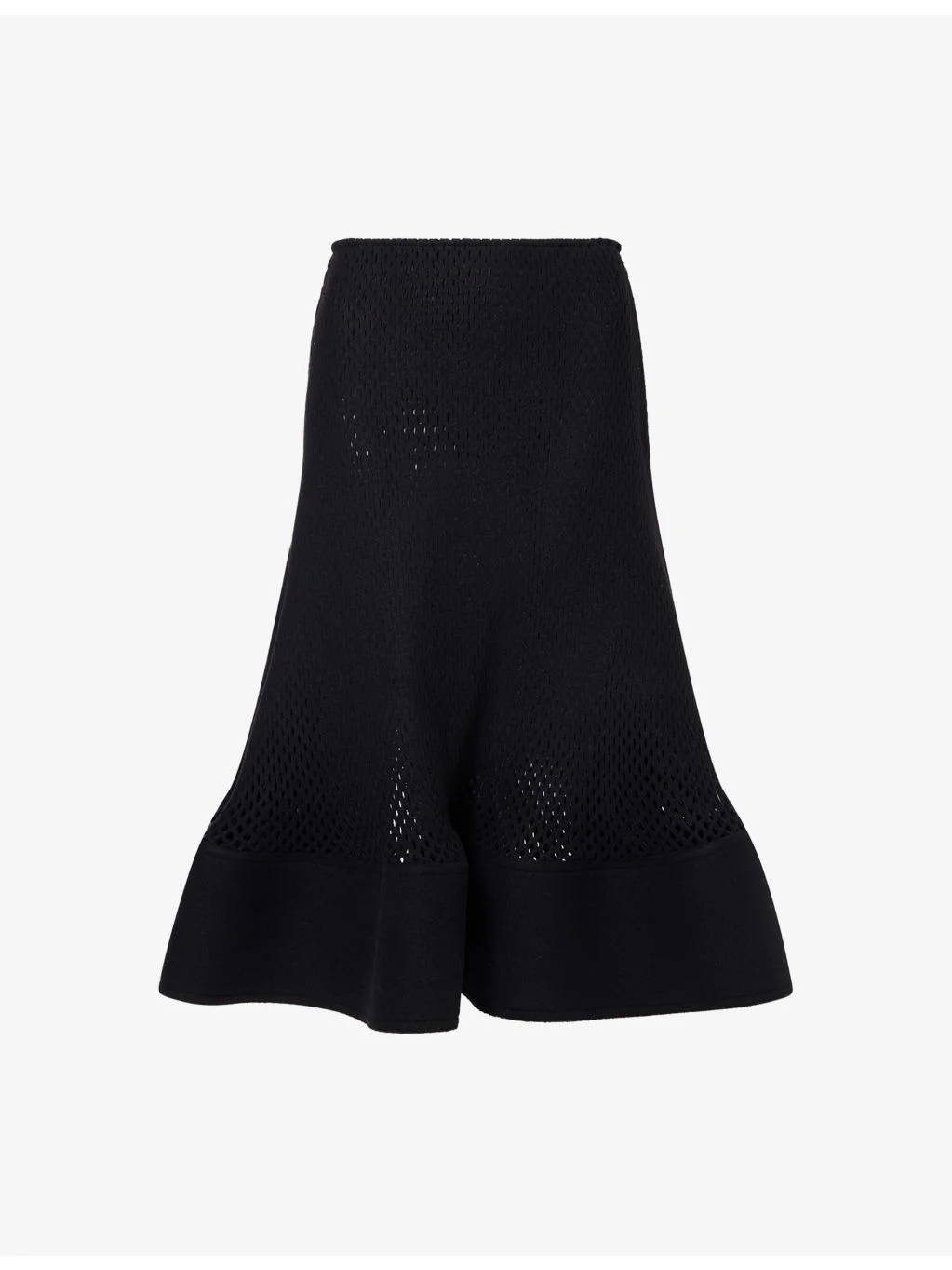 Fluted Stretch-Knit Midi Skirt - 1