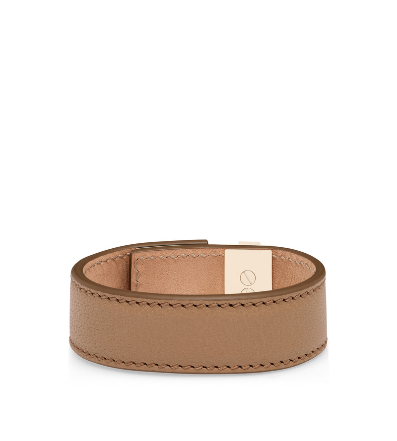 TOM FORD SUPPLE GRAIN LEATHER T LATCH BRACELET outlook