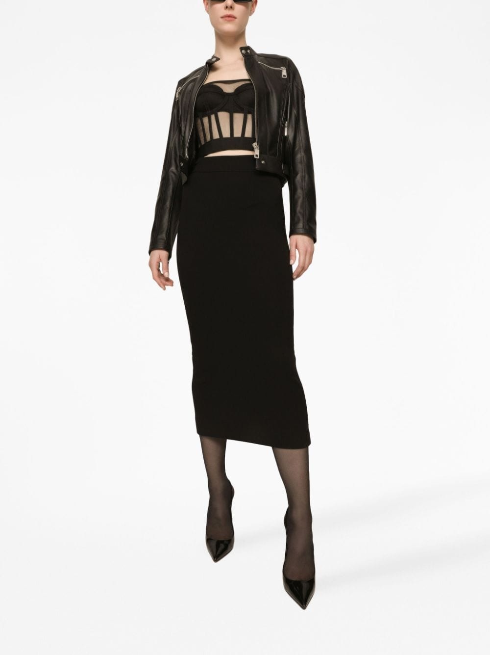 high-waisted midi skirt - 2