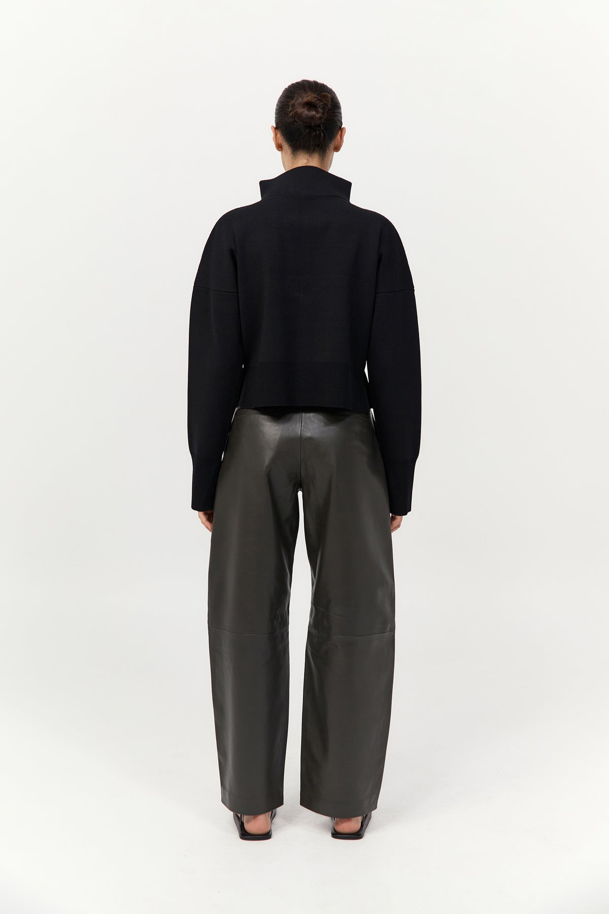 Milano Knit Zip Jumper - Black - 8