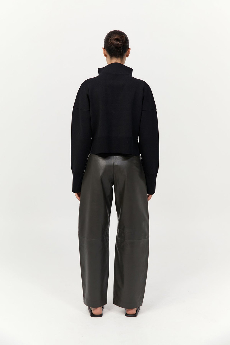 Milano Knit Zip Jumper - Black 8