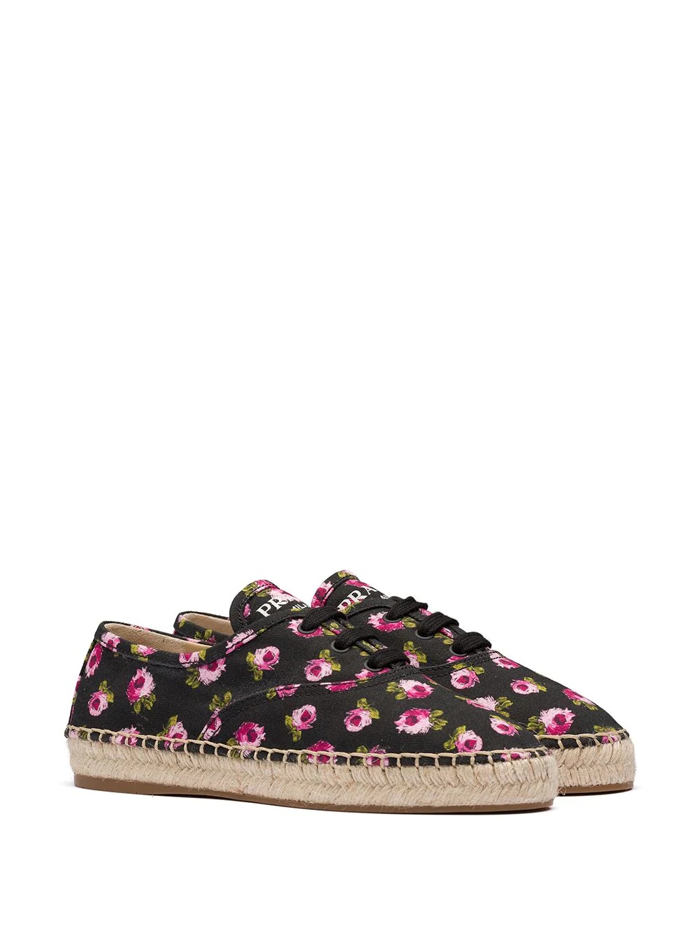 gabardine floral espadrilles - 2