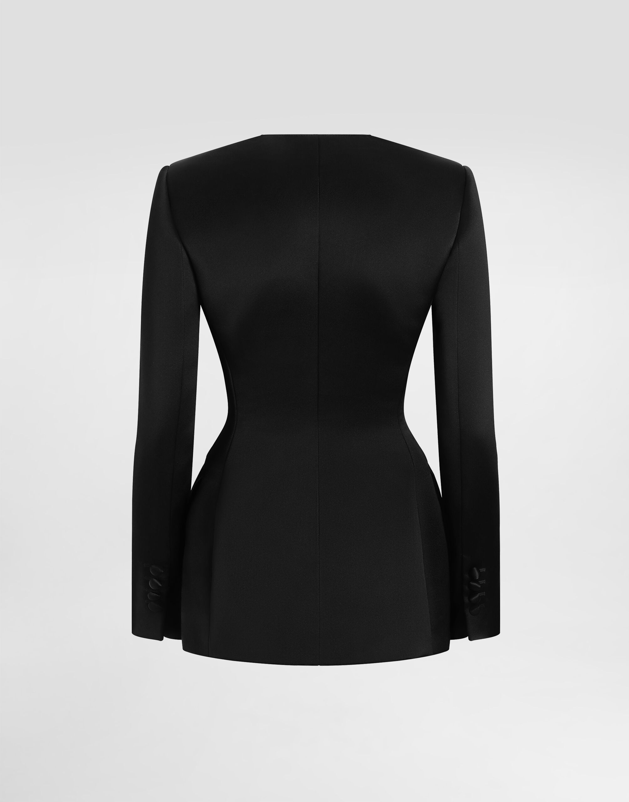 Single-breasted duchess jacket with conical cups - 6