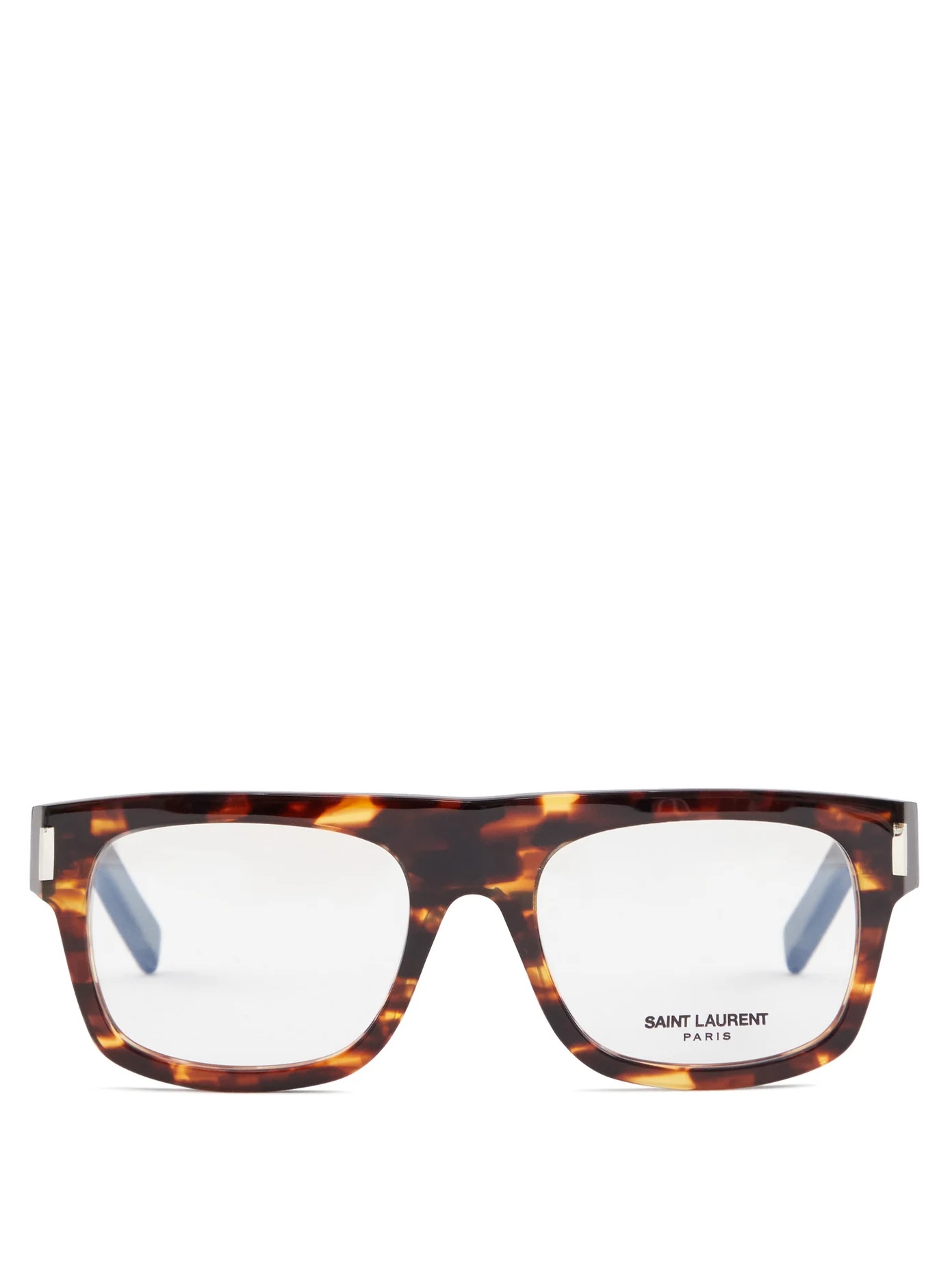 Square tortoiseshell-acetate glasses - 1