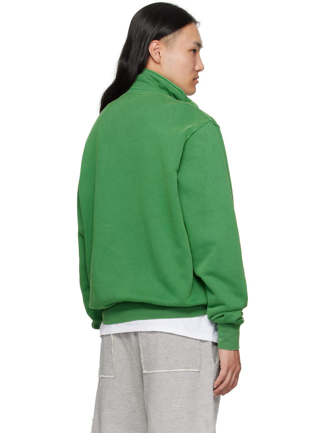 Green Heavyweight Banded Yacht Sweatshirt - 3
