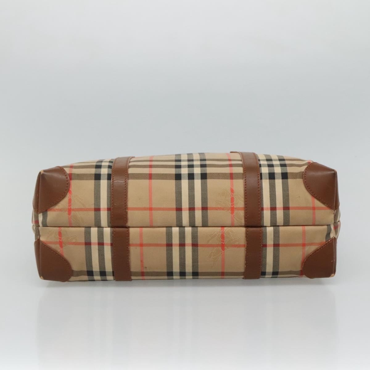 Burberry Nova Check Tote Bag Canvas Leather Beige - 5