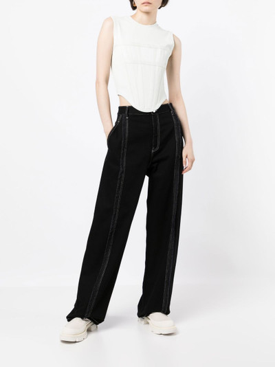 Dion Lee panelled corset top outlook