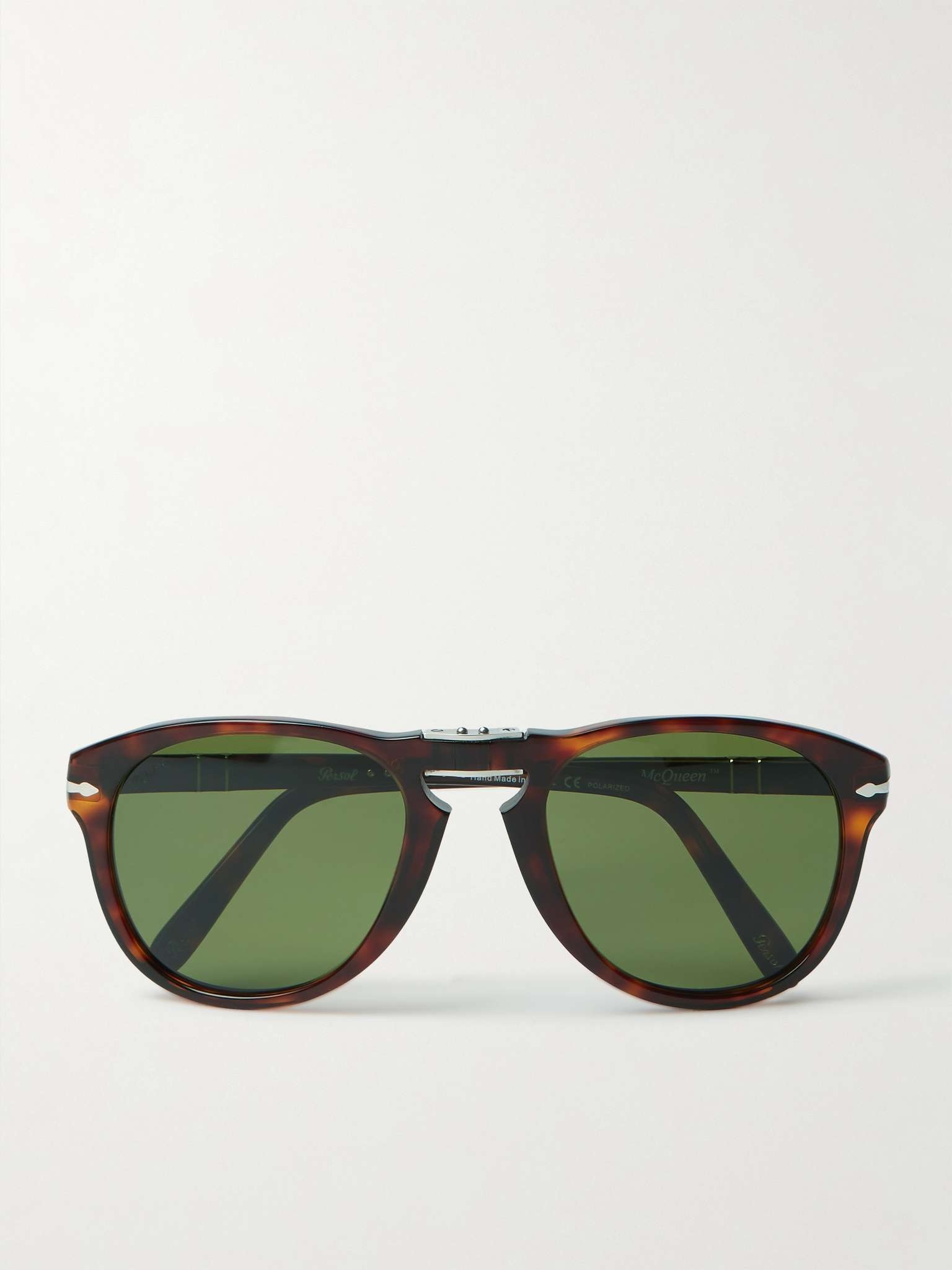 Folding D-Frame Tortoiseshell Acetate Polarised Sunglasses - 1