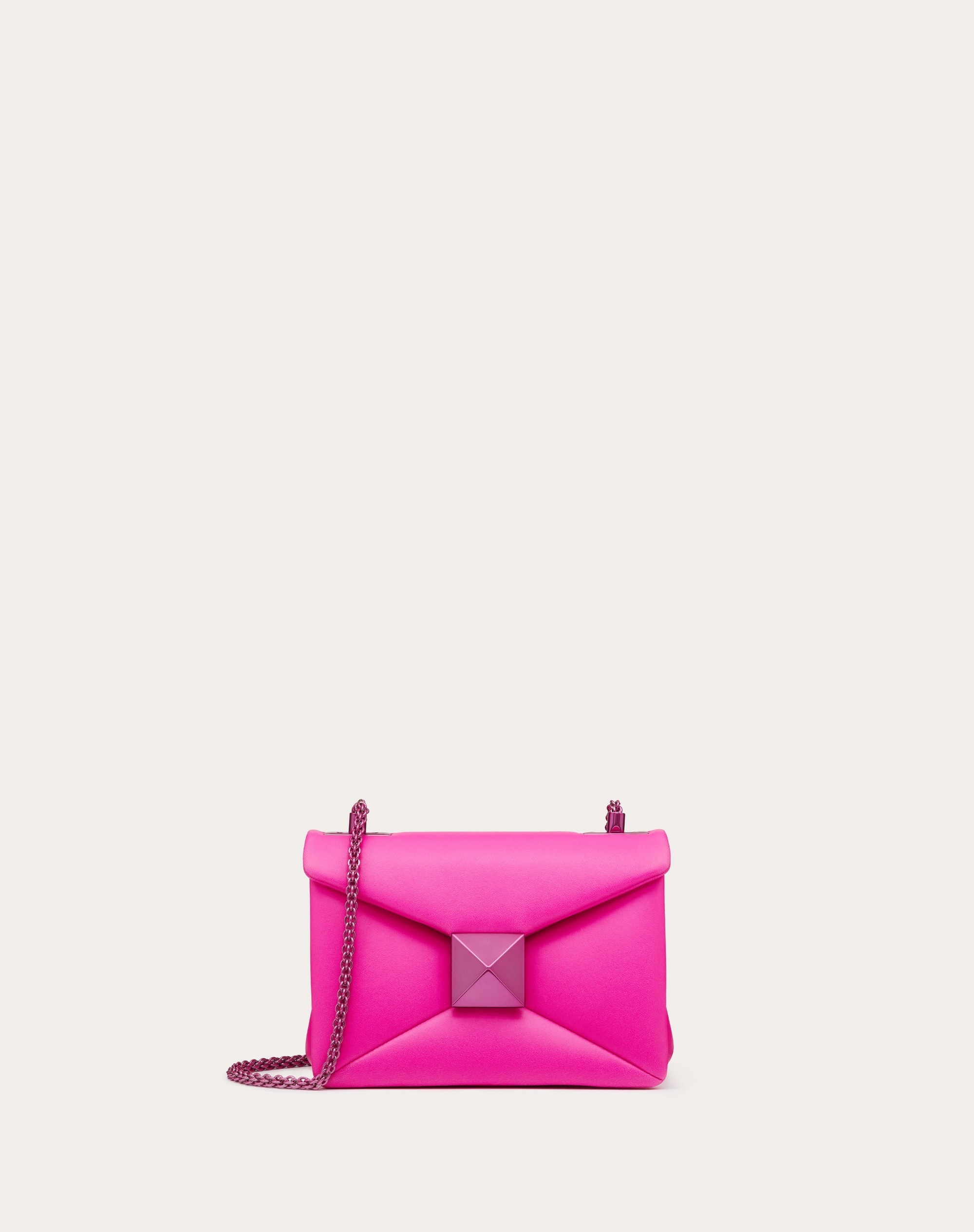 SMALL ONE STUD BAG IN NAPPA LEATHER WITH CHAIN - 1
