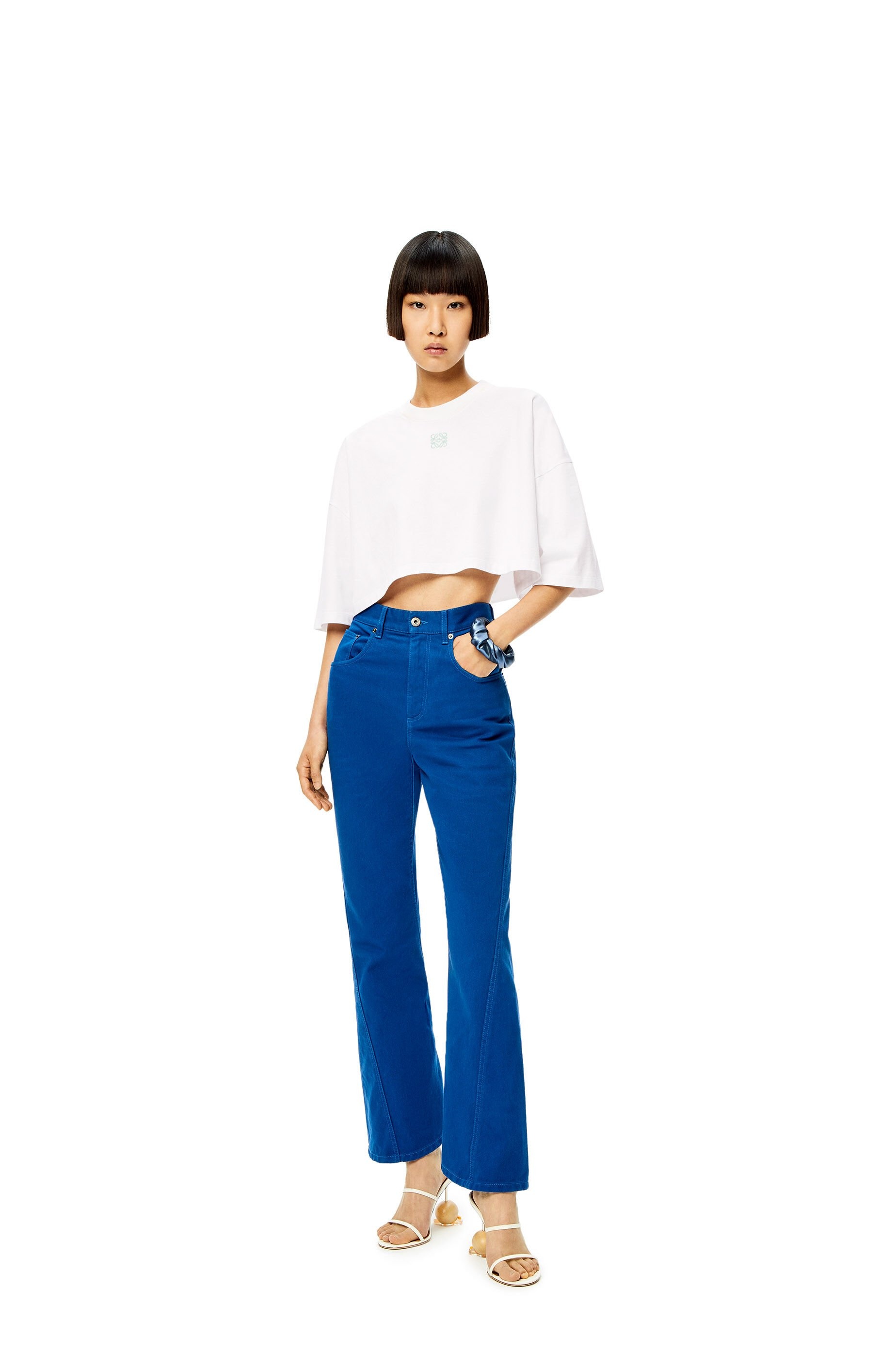 Cropped Anagram T-shirt in cotton - 2