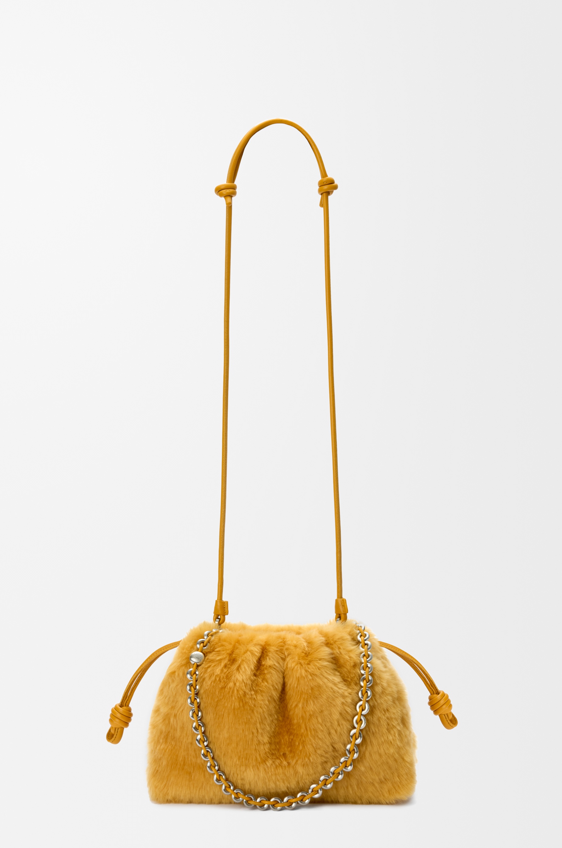 Medium Flamenco purse in shearling - 7