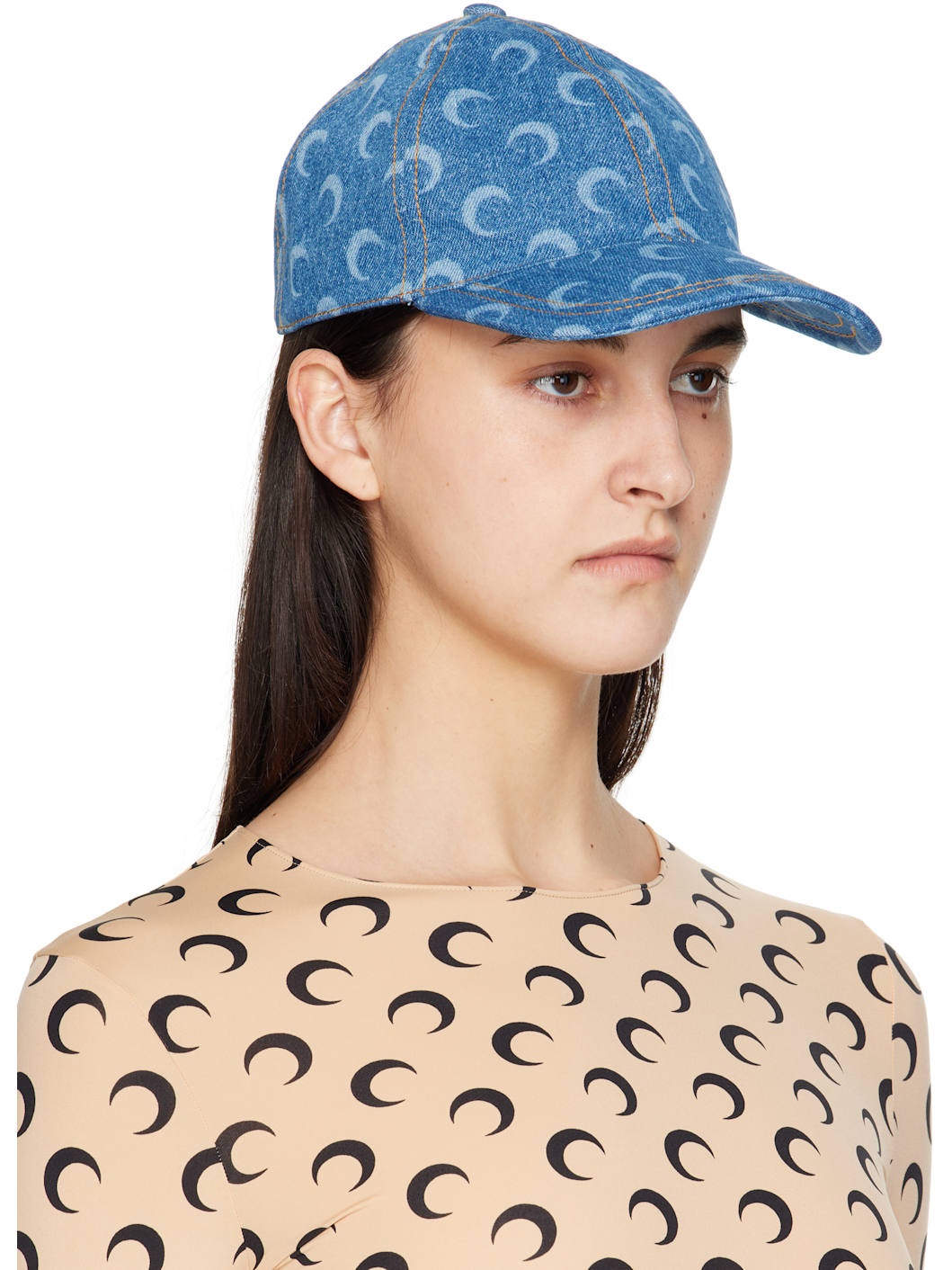 Blue Moon Laser Denim Baseball Cap - 2