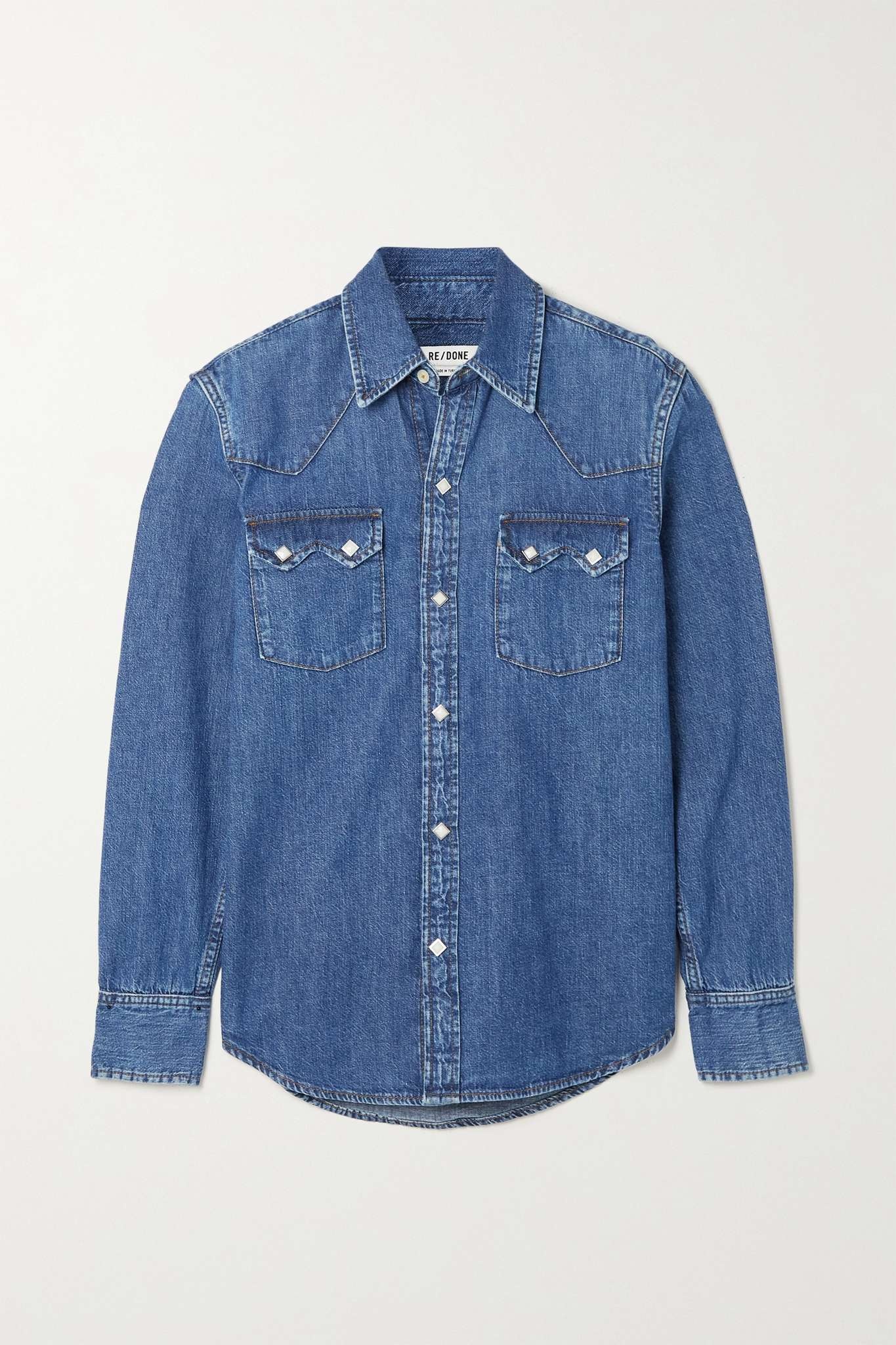 50s Sawtooth denim shirt - 1